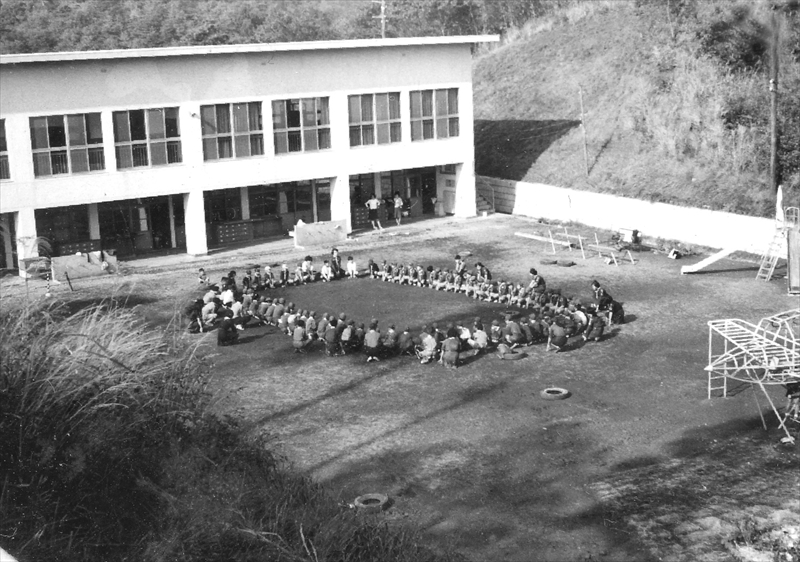 1970年日野2団発団　光塩幼稚園グランドにて活動１