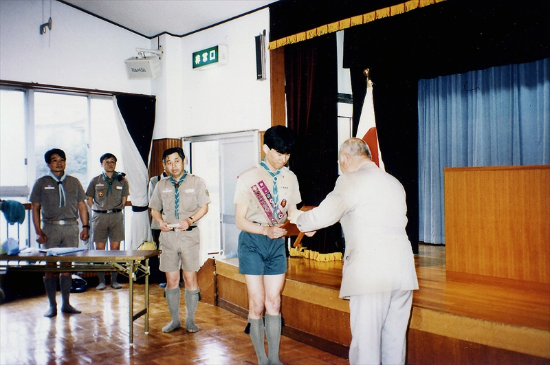 1990年　日野2団初　富士章授与